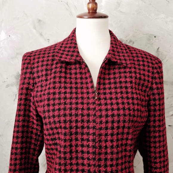 NORTON McNAUGHTON 90s Red Black Aviator Jacket - Picture 7 of 9